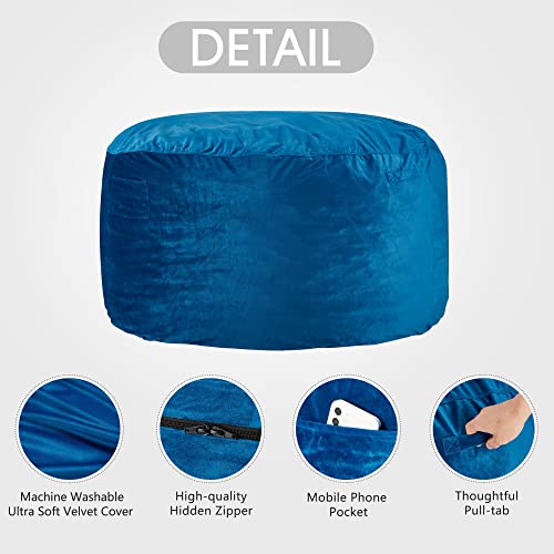 Habutway NYX030 Bean Bag Chair: Giant 5' Memory Foam Furniture Bean Bag Chair thumb #4