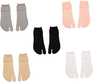 USHOBE 5 Pares De Meias Femininas Chinelos De Verão Chinelos Femininos Meias De Crochê Meias Femininas Chinelos Meias De Dedo Do Pé Meias De Chinelo Meias Tabi Meias De Cinco
