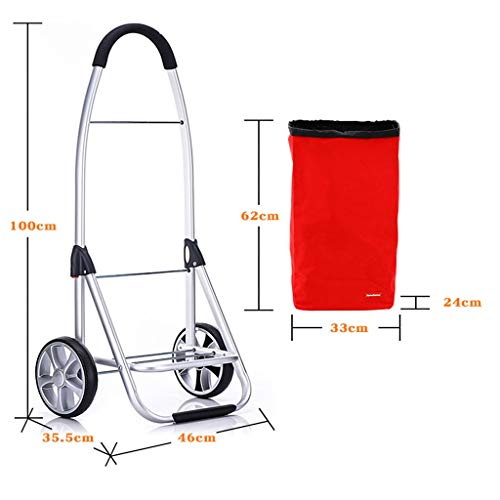 Carrito de compras plegable de aluminio para escalera miniatura 5