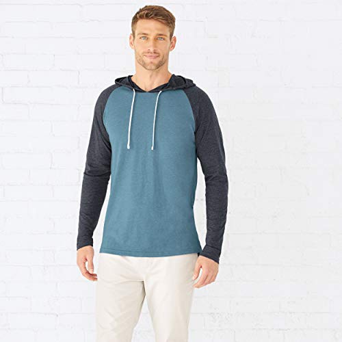 LAT Mens Hooded Raglan Long Sleeve Fine Jersey Tee (6917)3