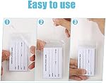 Clear Luggage Tags Bag Tag Holder with Luggage Tag Loop Straps Identification ID Card Badge Holder for Business Travel and Office Supplies(20 Pack)