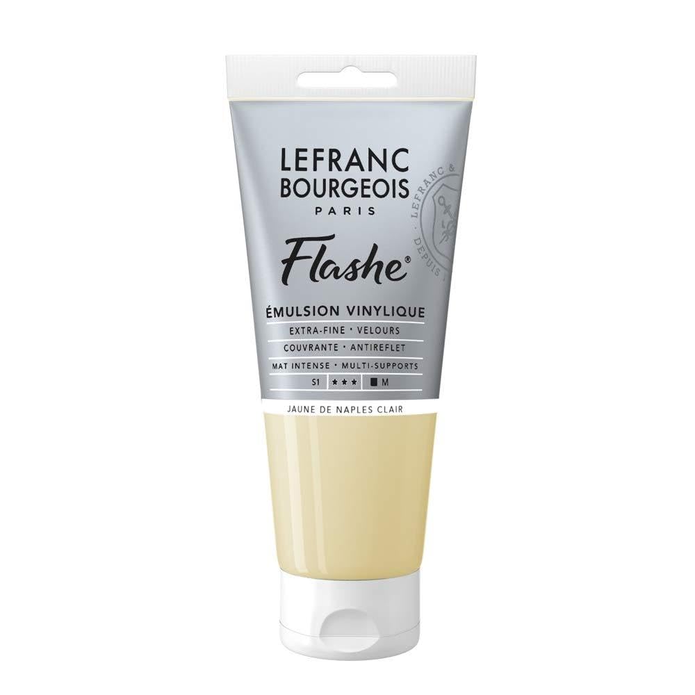 Lefranc Bourgeois Flashe, Extra-Fine Acrylic Vinyl Emulsion, Artists Quality, Naples Yellow Light, 80ml Tube