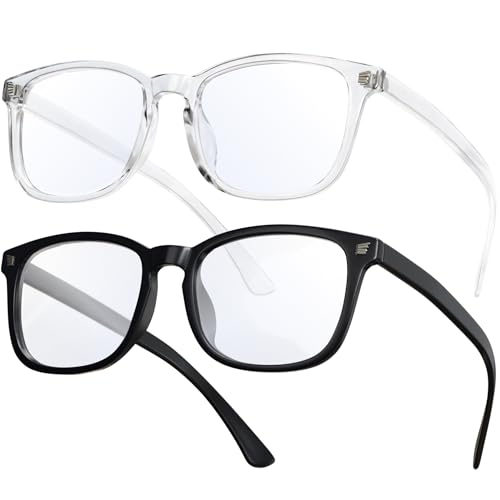 CCVOO 2 pack Lesebrillen damen herren mit blaulichtfilter Augenoptik Brille Lesehilfe für Damen Herren