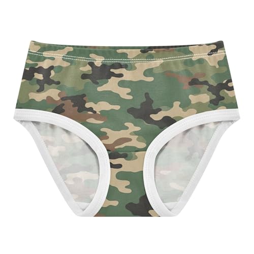 Classic Camouflage Green Little Girl Panties Girls Underwear Toddler Cotton Designer Briefs Kids Undies 2t