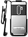 Samsung Galaxy S9 Plus Belt Clip Clear Case With Holster, Encased [Reveal Series] Slim Fit Transparent Cover with Metallic Outer Frame and Kickstand for Samsung Galaxy S9+ (2018 Release) Crystal Black