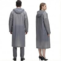 welsberg 2 Stück Regenponcho Damen und Herren Wasserdicht Atmungsaktiv Regenjacke Regenschutz Reganmantel für Festival Konzert Camping Wandern Angeln Sport, Grau – Ansicht 4
