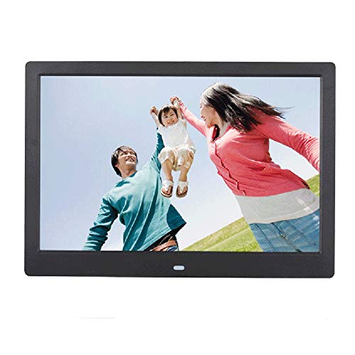 XCUGK 12 Inch LCD Digital Photo Frame with Remote Control,LED Screen And 1280X800 Resolution,Supports Photo/Music/Video/Clock/Calendar/Alarm Clock/Motion Detection Functions,Black