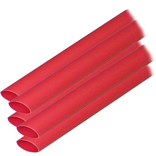 Ancor 304624 Marine Grade Electrical Adhesive Lined Heat Shrink Tubing (3/8-Inch Diameter, 12-Inches Long, Red, 5-Pack)