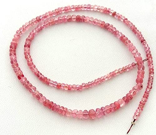 Perles spinelle rouge rondelles lisses 2mm 4mm fil 16 pouces pour confection bijoux DIY