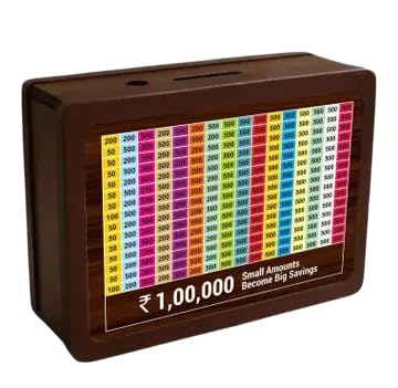 Wooden Money Saving Box for Adults – 1 Lakh Capacity | Reusable Piggy Bank | Money Bank with Amount 100000 | One Lakh Gullak, Kidddy Bank for Kids, SANWARIYA Traders_Money Bank_175-image-23