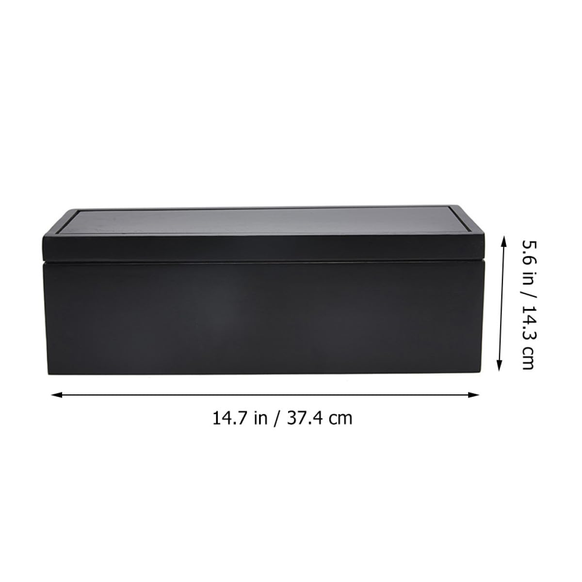 Caja Organizadora de Enchufes Grande de Madera Negra