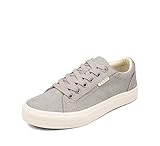 Taos Plim Soul Women's Sneaker-Stylish Platform Sneaker with Curves & Pods Removable Footbed, Arch Support, Classic Design for Everyday Fashion, All Day Comfort Grey Wash Canvas 7.5 (W) US