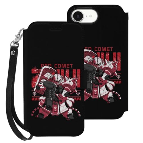 iPhone16 E用ケース 手帳型 ネオ ジオンガンダム アイフォン16 E用ケース 財布型 スマホケース PUレザー おしゃれ カード収納 スタンド機能 携帯カバー 耐衝撃 2025年新型