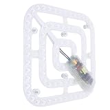 Dioche Zapasowa LED 40W Wentylator Sufitowy LED Modernizacja – 3-kolorowy, Energooszczędny i Zapobiegający Migotaniu Kwadratowy Panel Zapewniający Lepsze Wrażenia świetlne