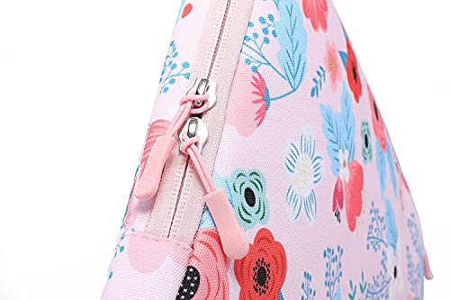 Image of MOCA 360 Laptop Sleeve Case Bag Shockproof Water Resistant Slim Protective Carry Cover with Soft Padded Fabric for Office Travel (Spring Pink, 15.6 inch Laptop)