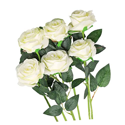 MAGICLULU 6Piezas Flores Artificiales de Peonía Ramo Decorativo de Simulación para Bodas y Accesorio Fotográfico