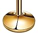 New Star Foodservice 54736 Round Top Brass Plated Stanchions, Set of 2 Posts with 1 of 79.5-Inch Red Velvet Rope