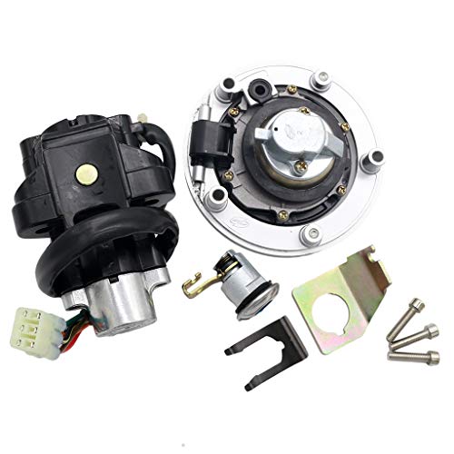 Cncmotok Set Ignition Switch + Gas Fuel Tank Cap + Seat Lock + Keys Compatible With Suzuki Gsxr 600 750 Gsxr600 Gsxr750 2004-2005 #TOP1