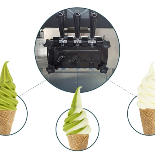 GRFIT Ninja creami Eismaschine, kommerzielle Kühlgeräte, mobiler Verkaufsautomat mit Tricolor-Geschmack, süße Zapfen, Gefriergeräte Speiseeisbereiter – Bild 6