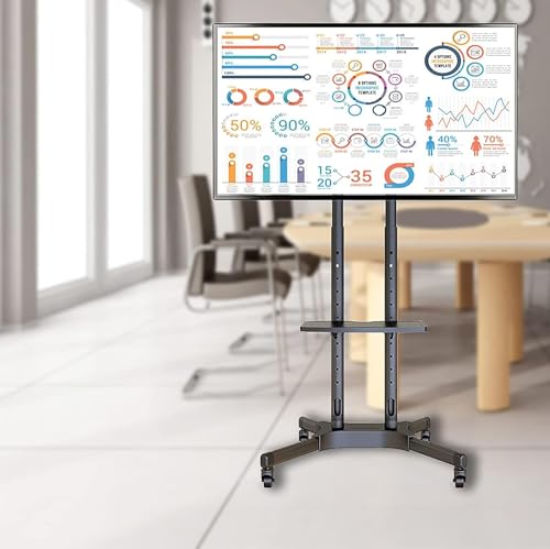 Soporte móvil para TV con ruedas y estante ajustable miniatura 7