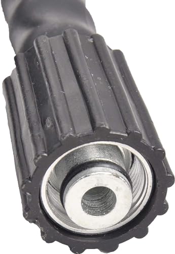 Image of Pressure Washer Hose Pipe | 6 Meter | Steel Braided Rubber | Compatible With all types of Pressure Washers | Heavy-Duty Construction | Black Molded Pipe | Explosion Proof