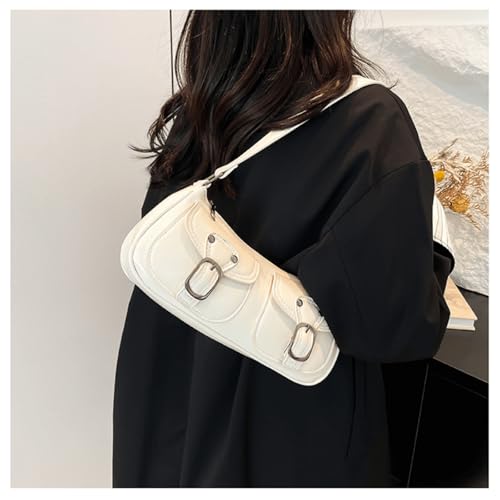 Image of Vintage Buckle Punk Purse for Women, Retro Y2K Shoulder Bag, Mini Hobo Clutch Aesthetic Purse for Travel Shopping
