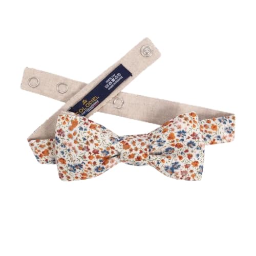 Noeud papillon Liberty Phoebe terracotta en coton fabriqué en France