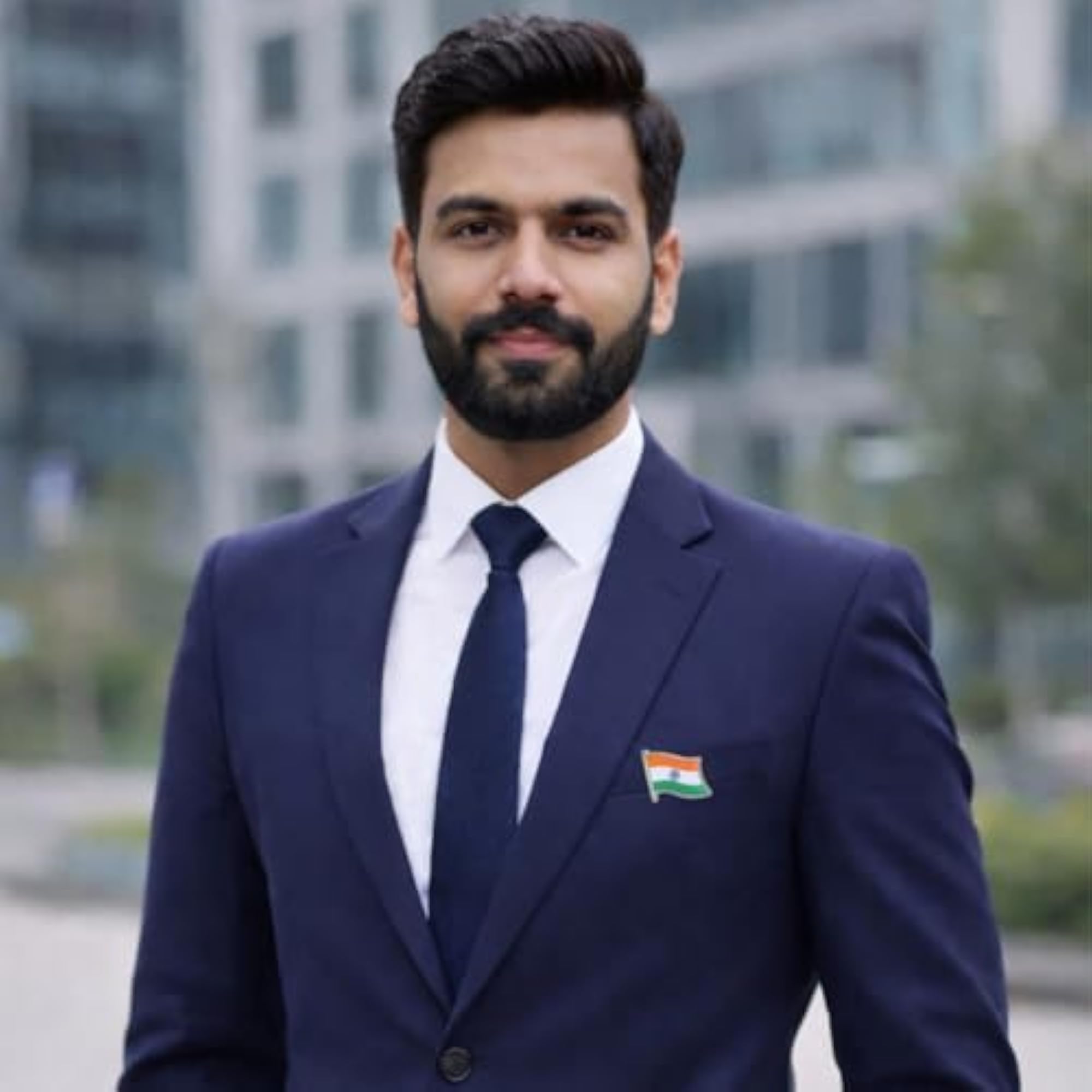 Premium Indian Flag Magnetic Badge, Tricolour Combo