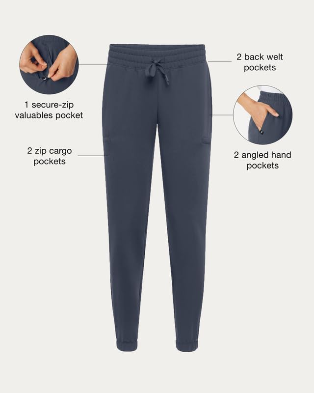 JAANUU Jace Women's 7-Pocket Skinny Scrub Jogger – UltraLAST Fabric, 4-Way Stretch, Moisture-Wicking, Wrinkle Resistant - Image 3