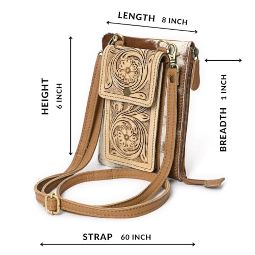 Bags Small Crossbody Cell Phone Purses for Women Hand Tooled Western Style Wallet Purses and Handbags with Strap4