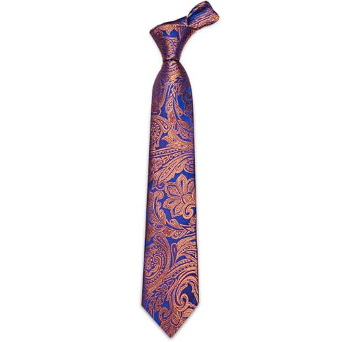 Image of YourTies Paisley Men's Necktie Woven Silk Floral Ties for Men Designer Formal Business Party Wedding
