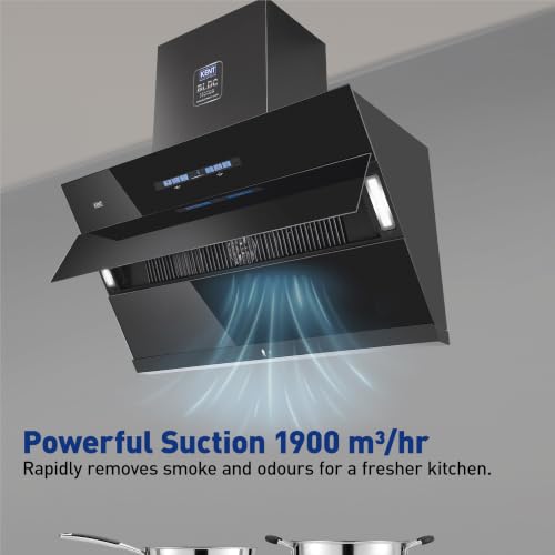 Image of KENT Stax S2 90 cm Inclined Openable Flap Design Kitchen Chimney | BLDC Motor | Powerful Suction 1900m /hr | Gesture & Touch Control | Auto Clean | LED Light | 5 Yrs Motor+2 Yrs Comprehensive Warranty