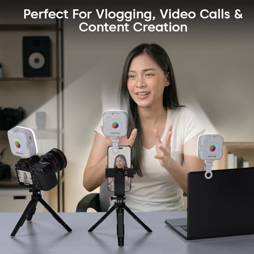 Image of Sounce RGB LED Video Light with Built-in Battery, 360 HSI Color, 3000K-6000K Adjustable Temperature, 8 Brightness Levels, 9 FX Modes, Type-C Charging, Portable Light for Photography, Video & Vlogging