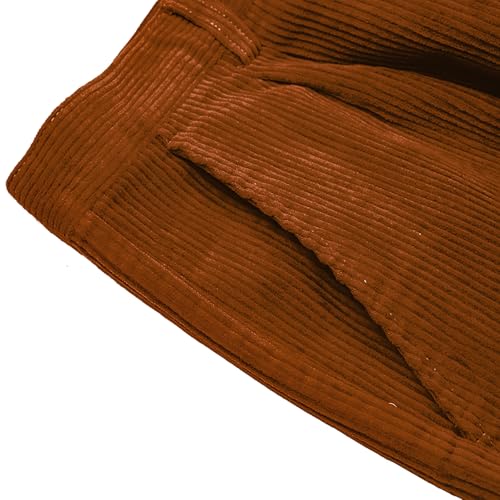 Mens Corduroy Pants Flat Front Vintage Trousers Slim Fit Dress Suit Pants4