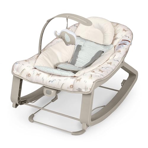 Image of Ingenuity Keep Cozy 3-in-1 Vibrating Bouncer Rocker, Green | Seat & Infant to Toddler Rocker, Vibrations & Toy Bar, 0-30 Months, Up to 40 lbs