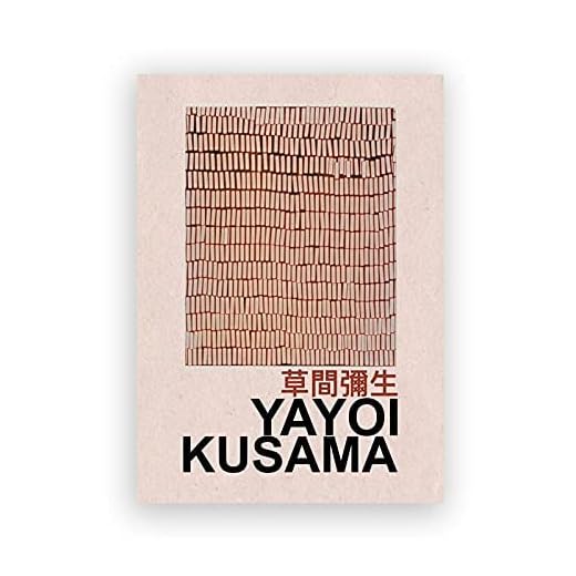 Japansk konstnären Yayoi Kusamas utställningsbilder, nordiska affischer, obegränsade pricktryck, inga rammålningar A3 30 x 45 cm