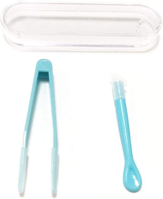 JJLFresheners Blue Contact Applicator,Contact Lens Remover Tool,Inserter+Tweezer with Soft Tip,for Contact Lens Cases Health and Household
