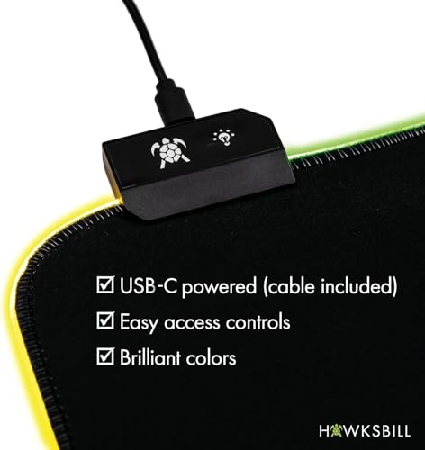 Goliath LED V2 XXL Soft Gaming Mouse Mat 35.4 x 15.75 x .18in Extra Large RGB Mousepad - Wired USB-C - Image 5