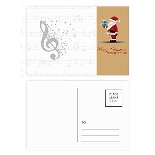Carte postale clef de sol lot de 20 au design épuré