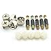 LQ Industrial 5 Sets 15mm Cam Fitting 32mm Dowel 3 in 1 Hardware Connectors Furniture Side Connecting Pre-inserted Nut