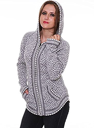 Gamboa Alpaca Cardigan Lana Donna Invernale Elegante Manica Lunga Scollo Tondo e Bottoni