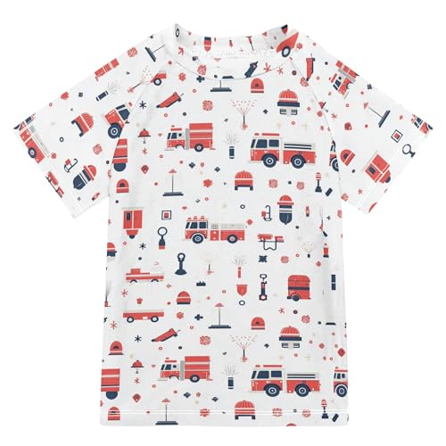 Firrucks Elements Bathing Suit Kids Short Sleeves Athletic Tops Swimwear Beach Tops 3T