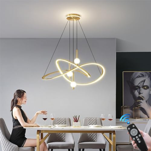 Lustre LED moderne à intensité variable suspension métal 45W - 2