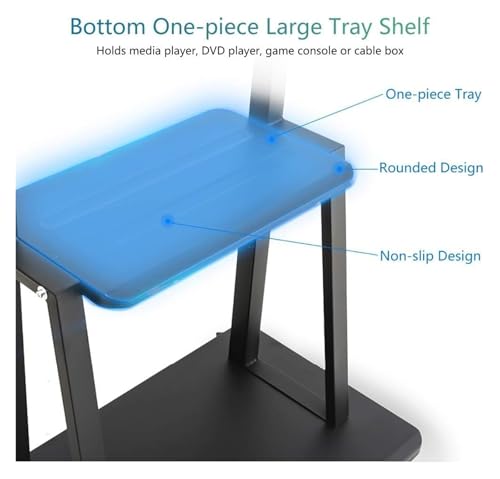 Soporte móvil para TV universal en negro con ruedas miniatura 5