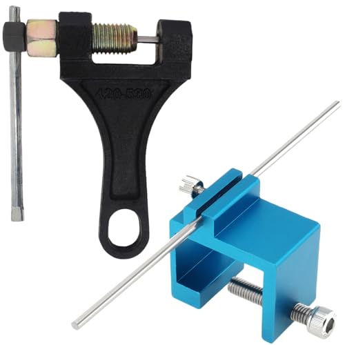Windance Chain Link Breaker Chain Quick Adjusting Alignment Sprocket Accurate Positioning Tool CNC Aluminum Alloy Chain Repair Tool Kit for Motorcycle ATV Scooter Snowmobile Dirt Bike Bicycle