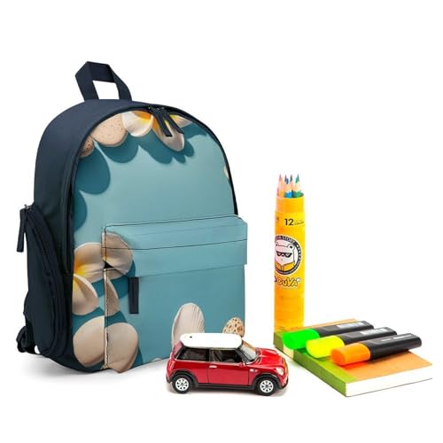 Frame Exotic Floral Pattern Printing Backpack for Men Women, Durable Small Bookbag Lightweight Daypack for Travel, Hiking, Blue-style3