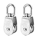 BuxiuGK 2 Stück 25 mm Umlenkrolle Rolle Rolle Flaschenzug 304 Edelstahl Umlenkrolle Klein Laden 150 kg - Silber