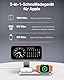 Kompatibel mit Magsafe Ladegerät,QTlier Ladestation Apple Watch und iPhone Kompatibel mit iPhone 16/15/14/13/12 Serie,Mag Safe Ladestation für Apple Watch 10/9/8/7/6/5/4/SE und AirPods 3/2/Pro (Weiß)