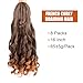 French Curly Braiding Hair 16 Inch 8 Packs Curly Braiding Hair Pre Stretched for Box Braids French Curls Crochet Braids Bouncy Wavy Synthetic Braiding Hair Extensions(16 Inch, Black mixed Dark Brown)