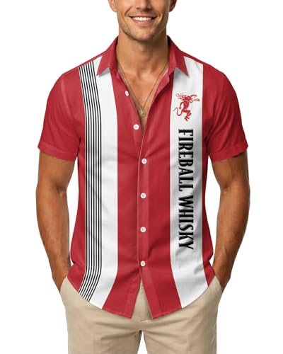 Image of 99TIMORO Funny Film Summer Button Down Shirt Men Short Sleeve Top | Movie Character Hawaiian Shirts for Men Lightweight Breathable Beach Vacation Business Casual Summer Gifts Classic Fit